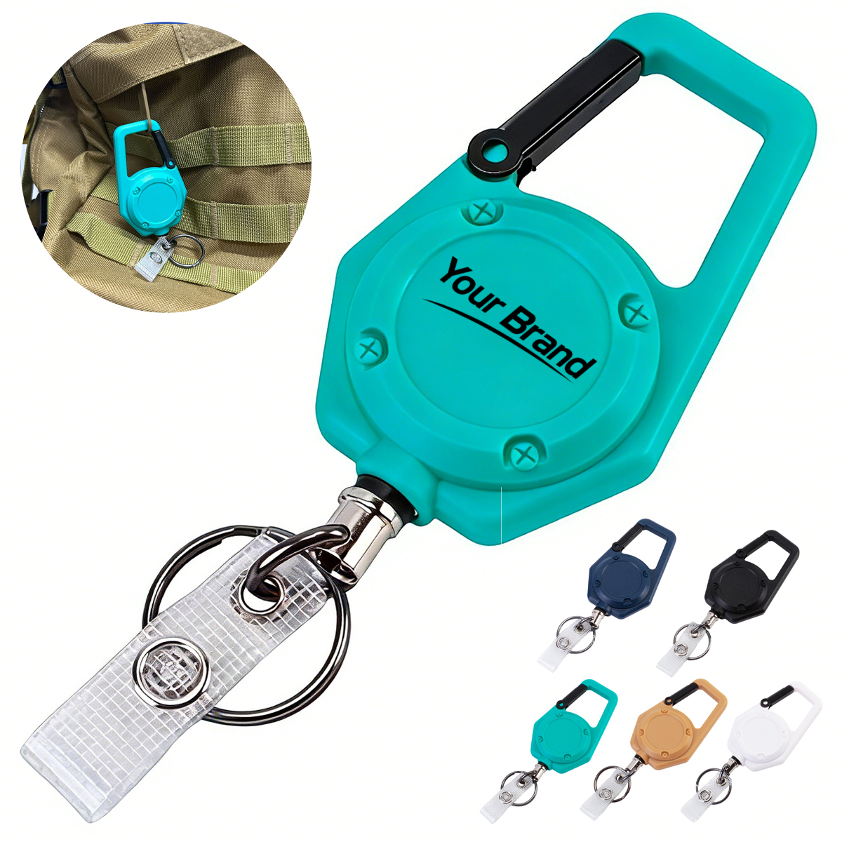 Retractable Carabiner Badge Reel