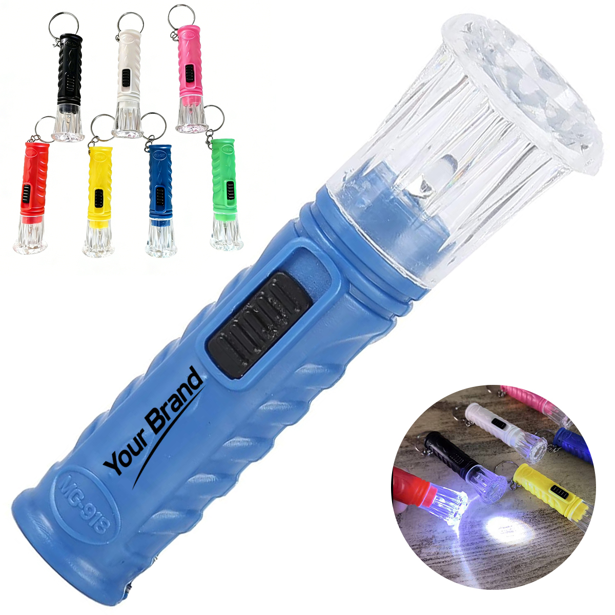 Mini LED Flashlight Keychain