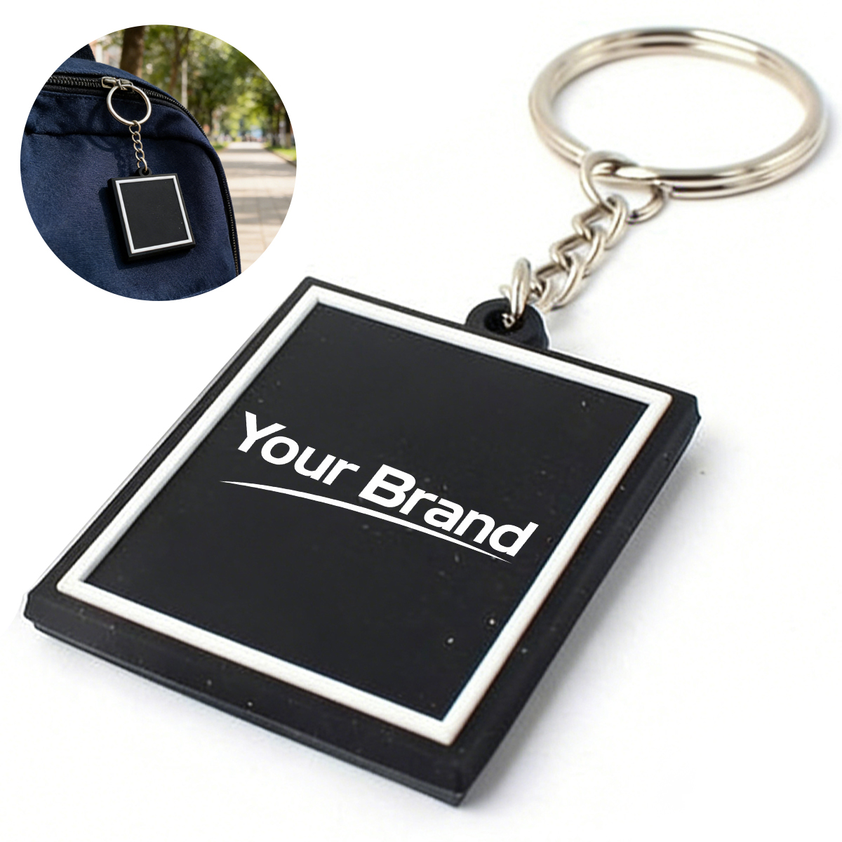 Die Cut PVC Soft Rubber Flexible Keychain