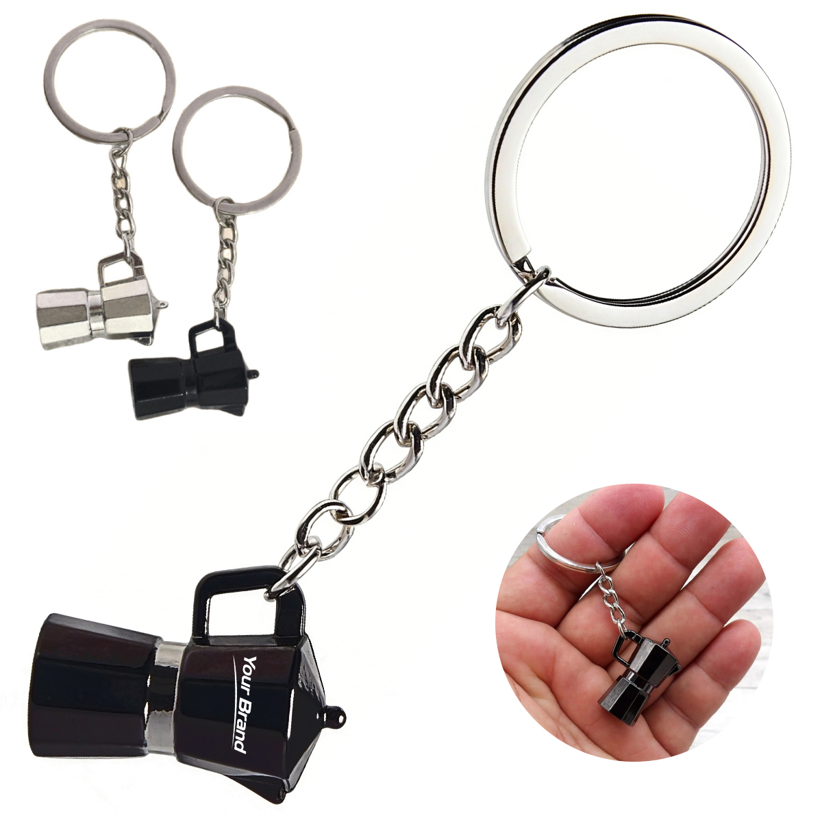 Moka Pot Coffee Maker Keychain