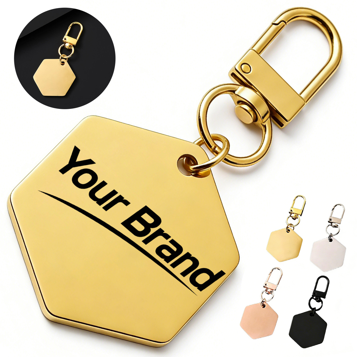 Hexagonal Gate Bolt Utility Keychain